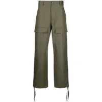 kenzo pantalon droit à poches cargo - vert