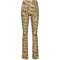 knwls pantalon wallflower à design transparent - jaune