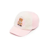 moschino kids casquette à logo toy-bear brodé - rose