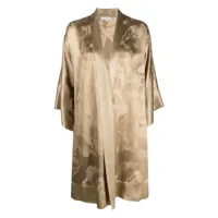 carine gilson veste d'inspiration kimono en soie - tons neutres