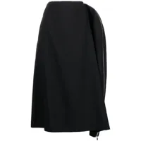 noir kei ninomiya jupe zippée à taille haute