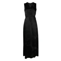 carine gilson robe-nuisette en soie - noir