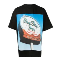 blue sky inn t-shirt en coton à imprimé graphique - noir