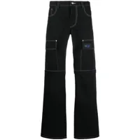 misbhv x ufo361 pantalon droit à poches cargo - noir