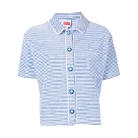 solid & striped chemise poppy rayée à manches courtes - bleu