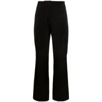 brunello cucinelli pantalon de tailleur à taille haute - noir