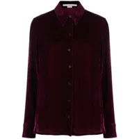stella mccartney chemise en velours à boutonnière - violet