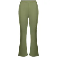 cynthia rowley pantalon évasé à coupe courte - vert