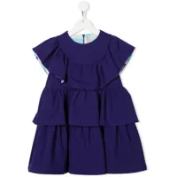 pucci junior robe courte à volants superposés - violet