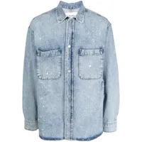 frame chemise en jean à coupe oversize - bleu