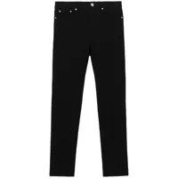 burberry jean skinny à motif monogrammé - noir