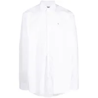 raf simons chemise à logo brodé - blanc