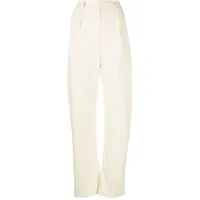 lemaire pantalon droit en coton mélangés - blanc