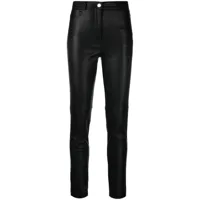 blanca vita pantalon skinny en cuir artificiel - noir