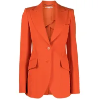 stella mccartney blazer à simple boutonnage - orange