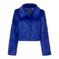 unreal fur veste polaris à coupe crop - bleu