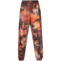 aries pantalon de jogging à imprimé tie-dye - orange
