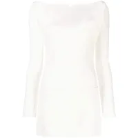 courrèges robe courte à encolure carrée - blanc