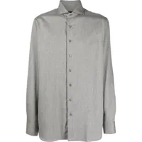 lardini chemise cintrée à boutonnière - gris