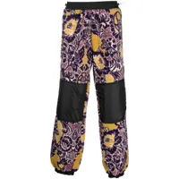 aries pantalon de jogging à fleurs - violet