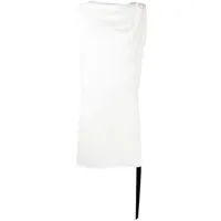 rick owens drkshdw robe courte à design drapé - blanc