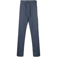 polo ralph lauren pantalon droit à lien de resserrage - bleu