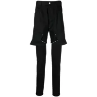 1017 alyx 9sm pantalon court à design superposé - noir