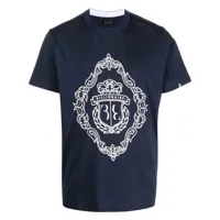 billionaire t-shirt à logo brodé - bleu