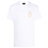 billionaire t-shirt à logo brodé - blanc