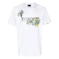 billionaire t-shirt en coton à logo imprimé - blanc