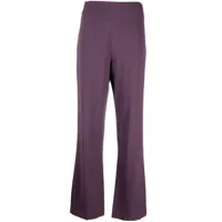 thierry mugler pre-owned pantalon droit à taille haute - violet