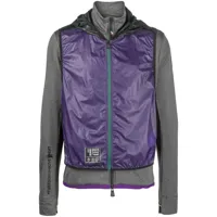 moncler grenoble veste zippée à capuche - violet