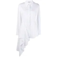 alexander mcqueen chemise asymétrique à manches longues - blanc