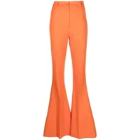 hebe studio pantalon évasé à taille haute - orange