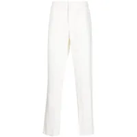 orlebar brown pantalon droit en lin mélangé - blanc