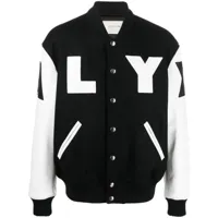 1017 alyx 9sm veste teddy à logo imprimé - noir