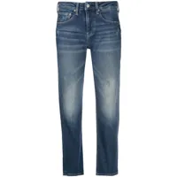 ag jeans jean court girlfriend - bleu