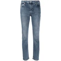 ag jeans jean droit à taille haute - bleu