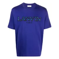 lanvin t-shirt à logo brodé - bleu