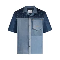 marine serre chemise regenerated en jean - bleu
