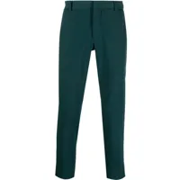 pt torino pantalon droit à ourlet contrastant - vert