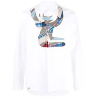 charles jeffrey loverboy chemise à design patchwork - blanc