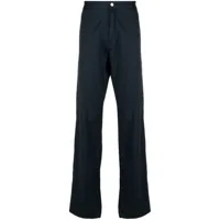 versace pre-owned pantalon droit en coton mélangé (années 2000) - bleu
