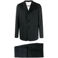 jil sander costume à veste à simple boutonnage - noir