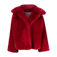 styland veste oversize en fourrure artificielle - rouge
