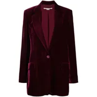 stella mccartney blazer boutonné en velours - violet