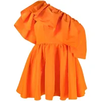 alexander mcqueen robe courte à volants - orange