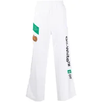off-white pantalon de jogging à logo imprimé - blanc