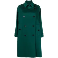 alberto biani manteau croisé en laine vierge - vert