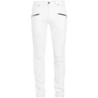 balmain jean slim à taille basse - blanc